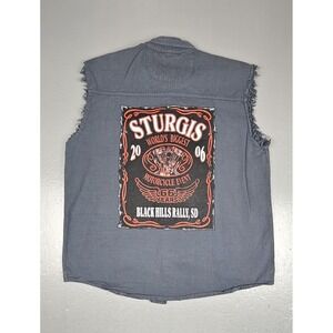 Sturgis‎ Bike Sleeveless Shirt Mens Large Gray Vintage 2006 Motorcycle 66th Year